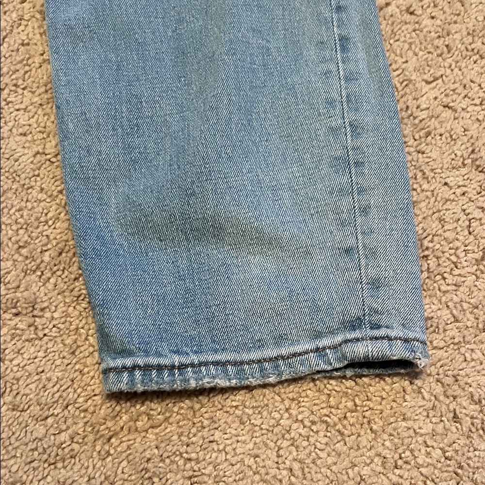 Abercrombie and Fitch, the Mom high-rise, Distressed Blue Jeans - Picture 2 of 4